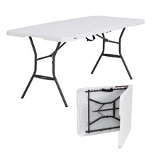 Lifetime 6-Foot Light Commercial Fold-In-Half Table