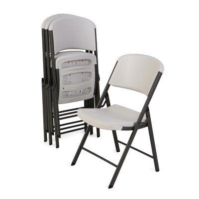Lifetime Commercial Grade Contoured Folding Chair, 4-Pack
