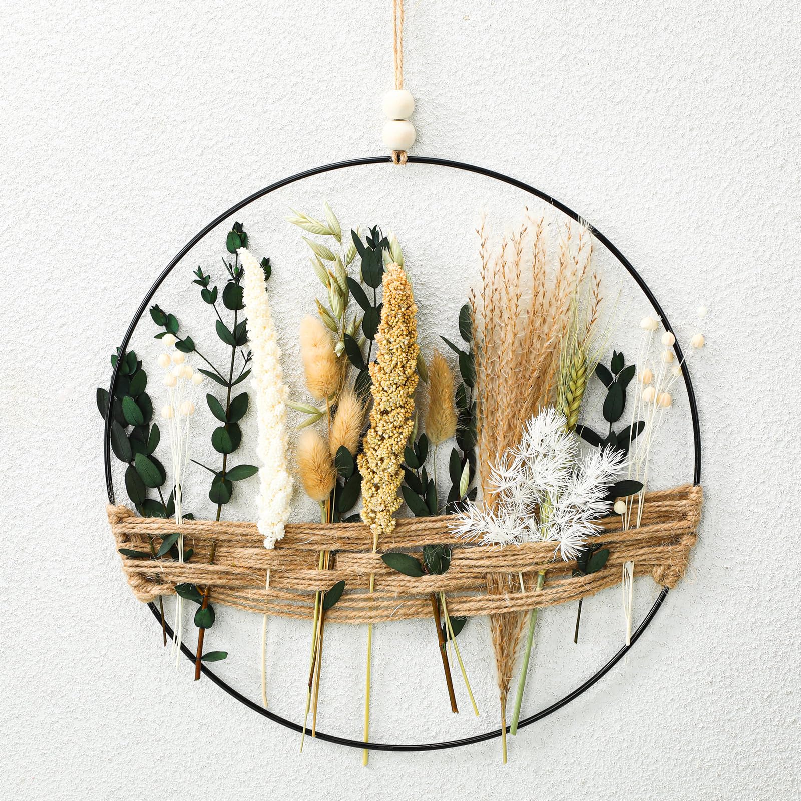 Lings Moment 24-Inch Boho Floral Hoop Wreath