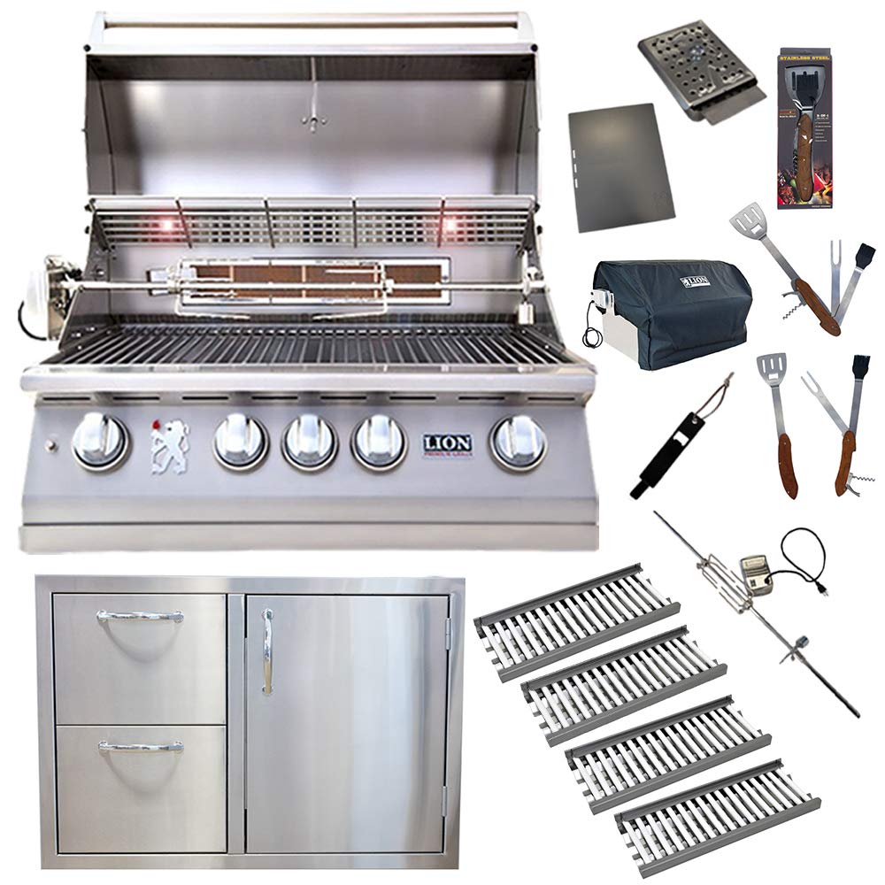 Lion Premium Grills L75000 32-Inch Built-In Natural Gas Grill