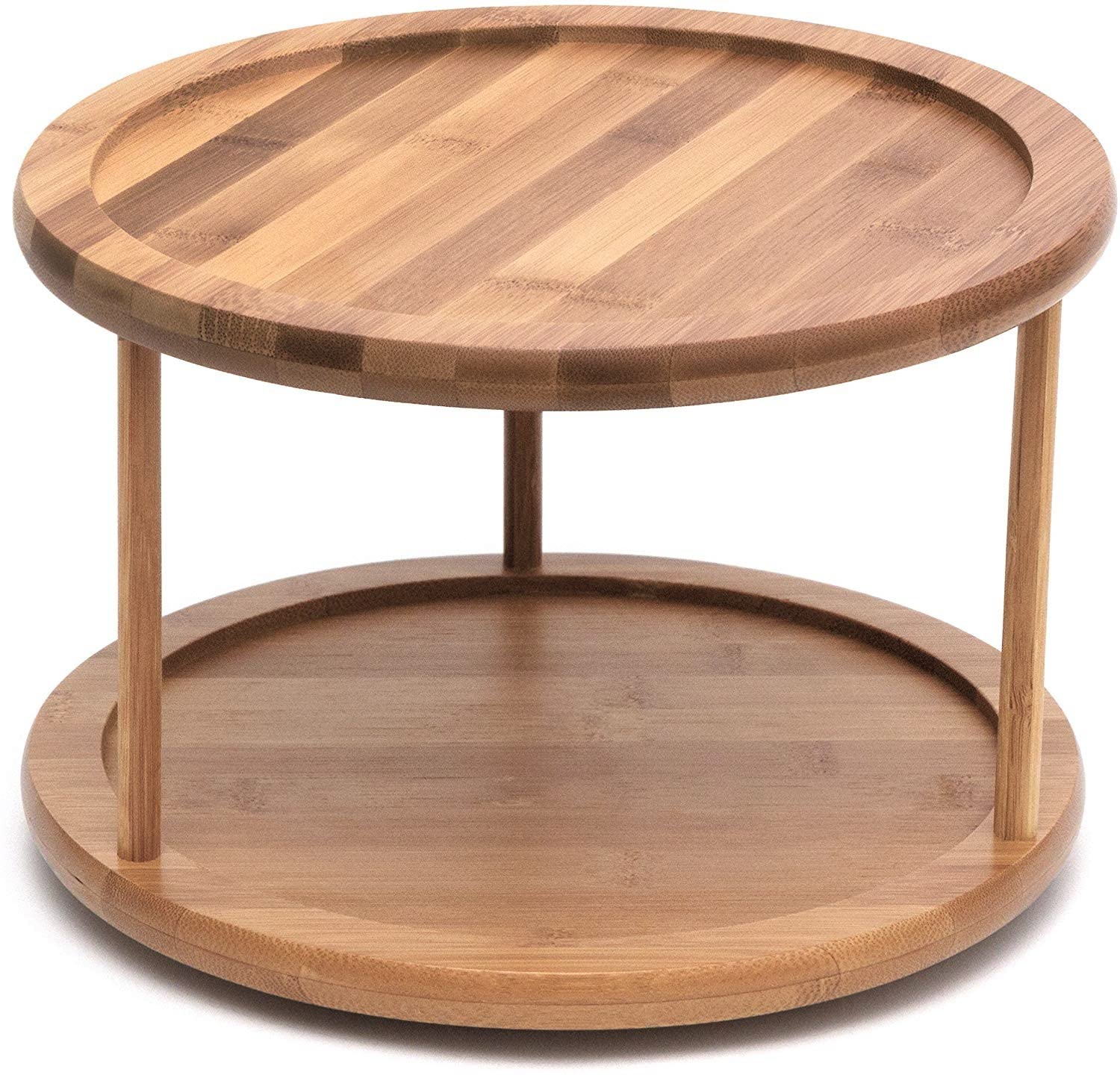 Lipper International Bamboo 3-Tier Serving Tray Stand