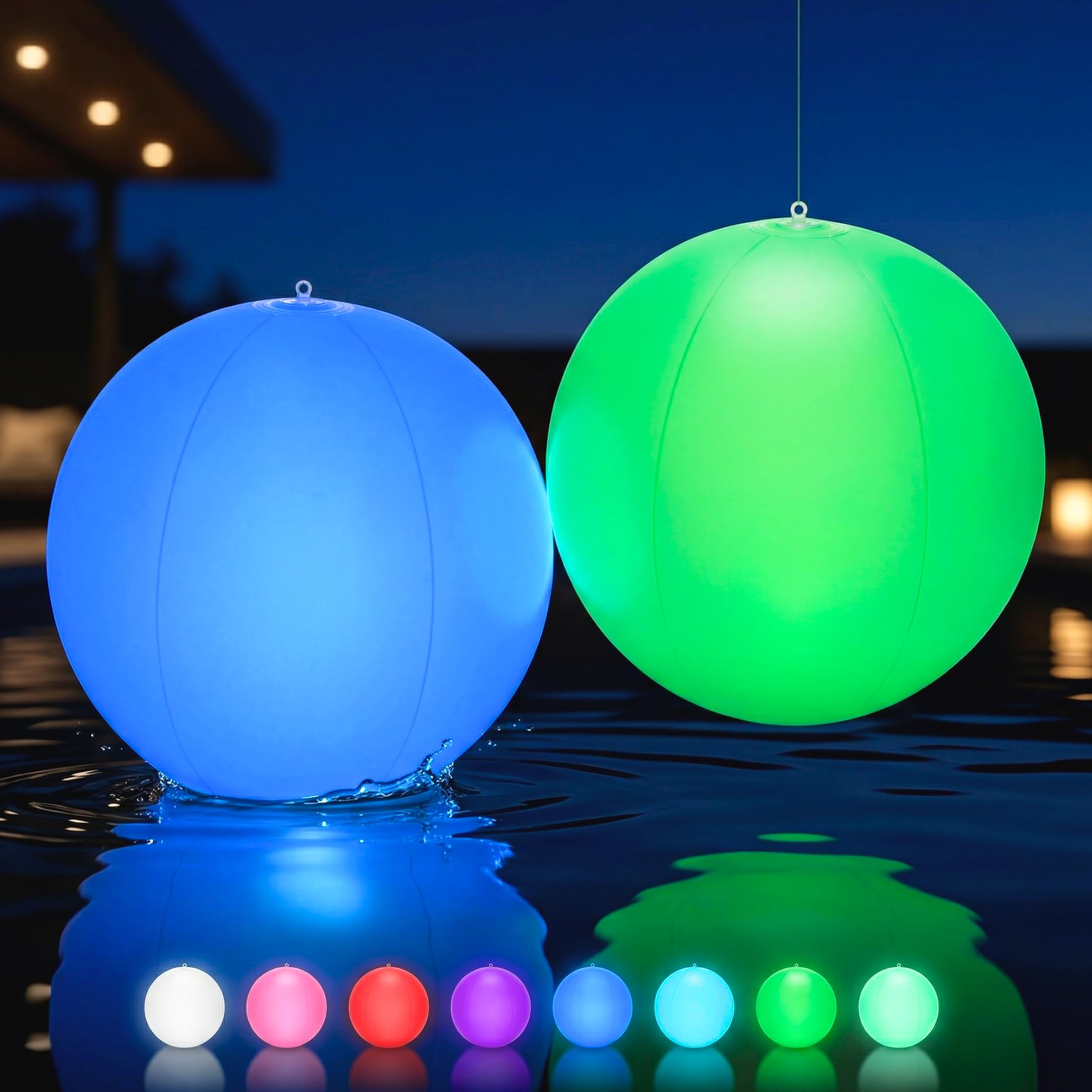 LOFTEK LED Floating Ball Lights, 4-Pack