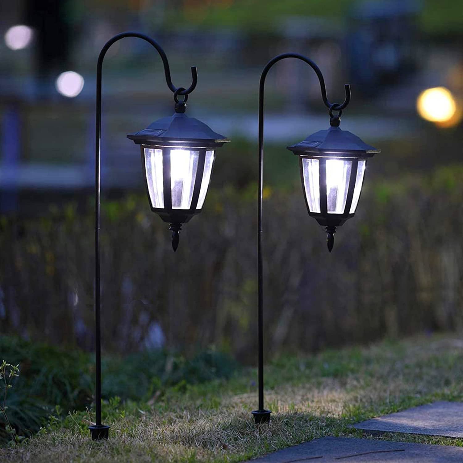 MAGGIFT 14-Inch Hanging Solar Lanterns (Set of 2)