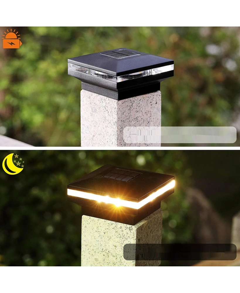 MAGGIFT Solar Post Cap Lights (8-Pack)
