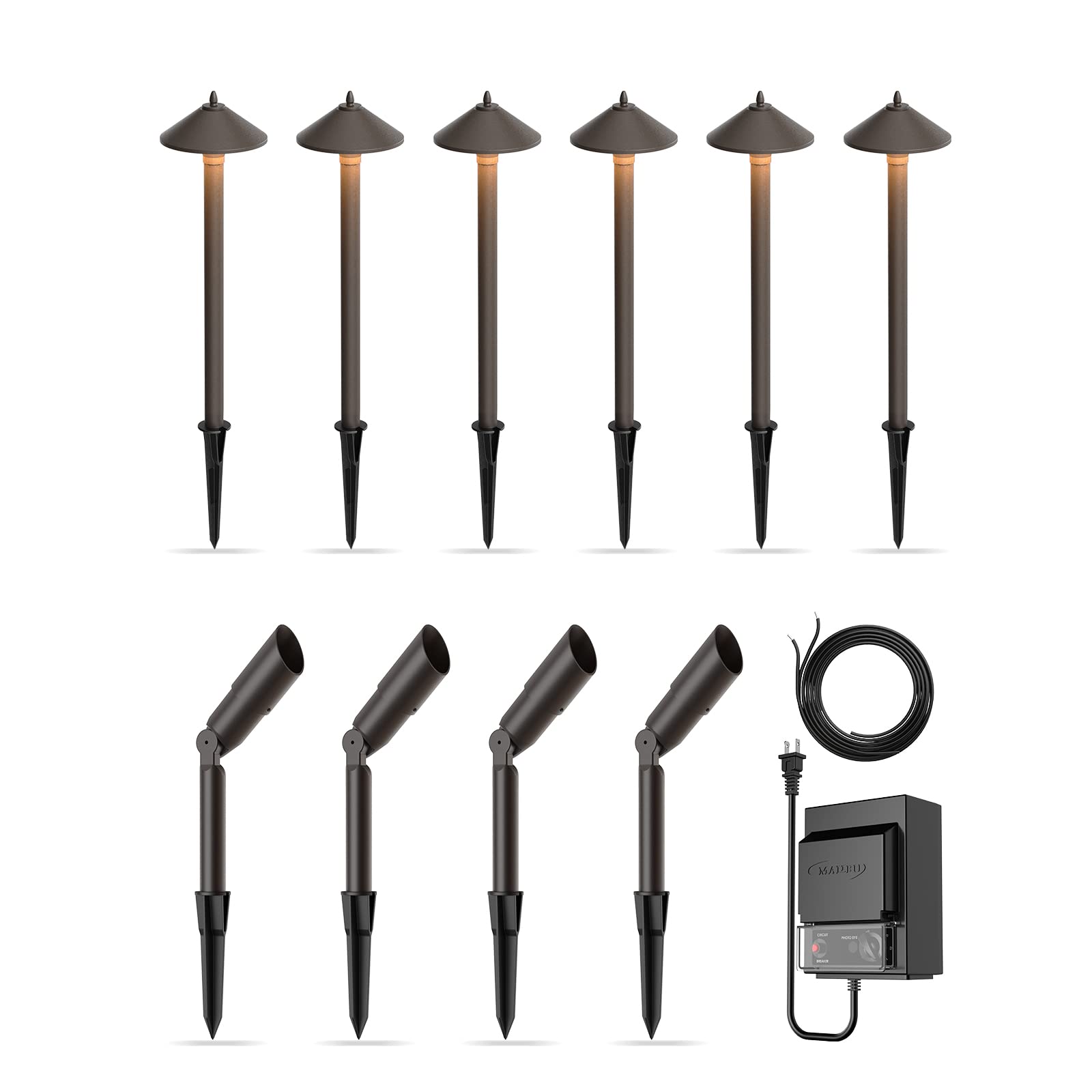 Malibu 8-Piece LED Low Voltage Landscape Lighting Kit