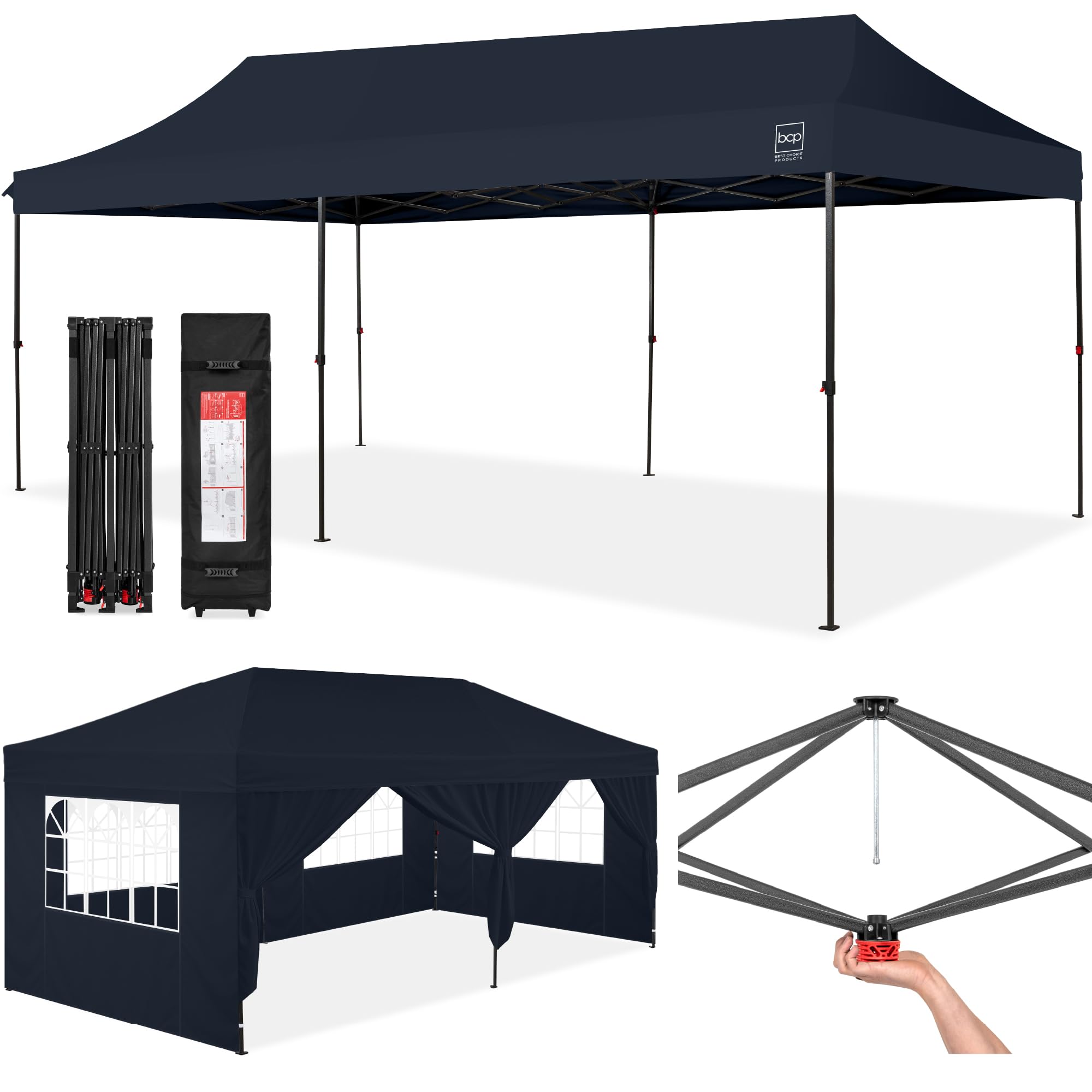 MASTERCANOPY 10x10 Pop-Up Canopy Tent Heavy Duty Instant Shelter