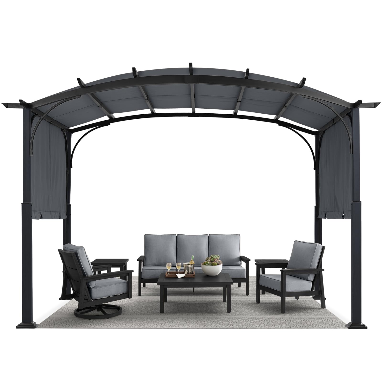 MASTERCANOPY 12x16 ft. Outdoor Pergola with Retractable Canopy