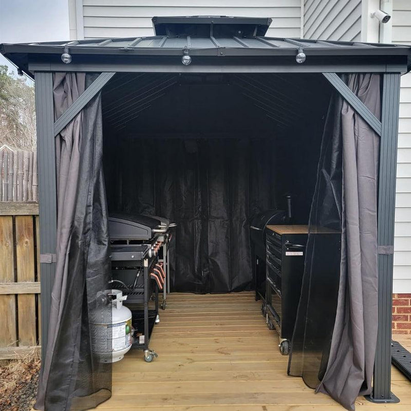 MASTERCANOPY Heavy Duty Grill Gazebo with Galvanized Steel Roof