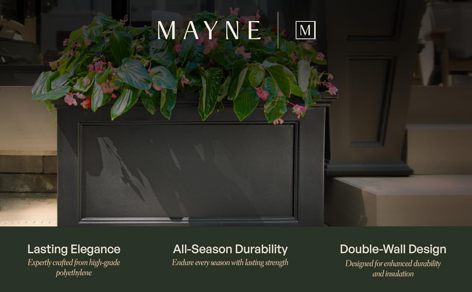 Mayne Fairfield 36-Inch Window Box with Mounting Bracket