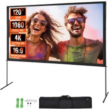 Mdbebbron 120 Inch Projection Screen with Stand