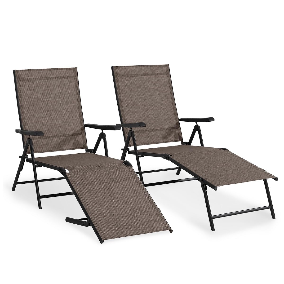 MF Studio Outdoor Chaise Lounge with Sliding Footrest
