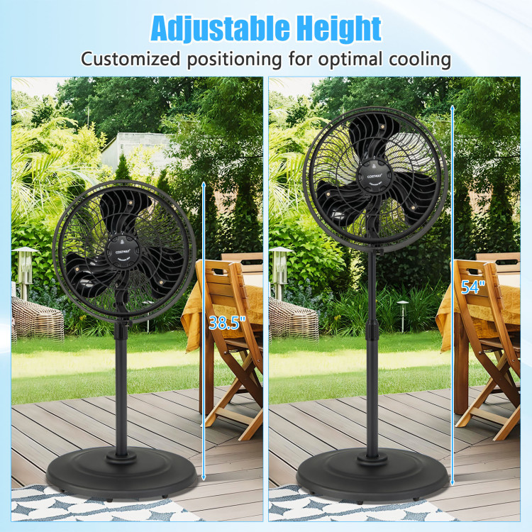 Mistcooling 16-Inch Oscillating Outdoor Misting Fan