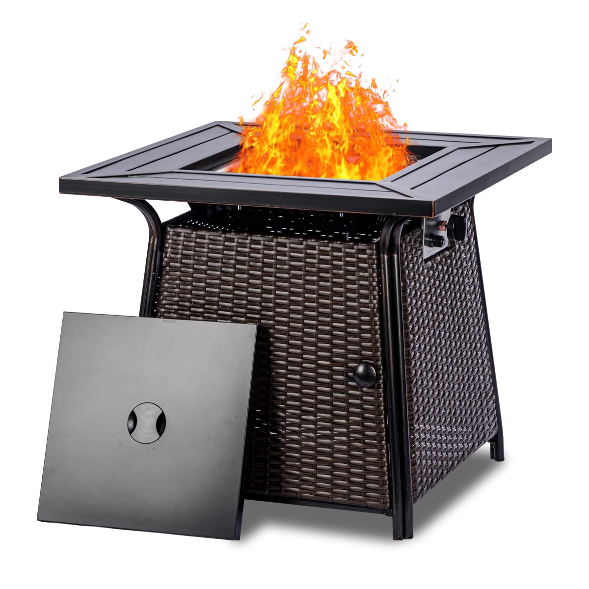 Modeno Norwalk 28-Inch Square Propane Gas Fire Pit Table