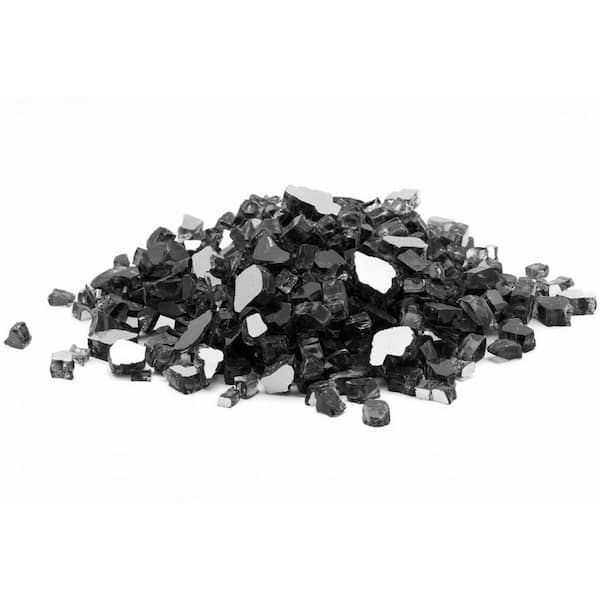 Moderustic 10 LB Tumbled Fire Glass Onyx Black Reflective