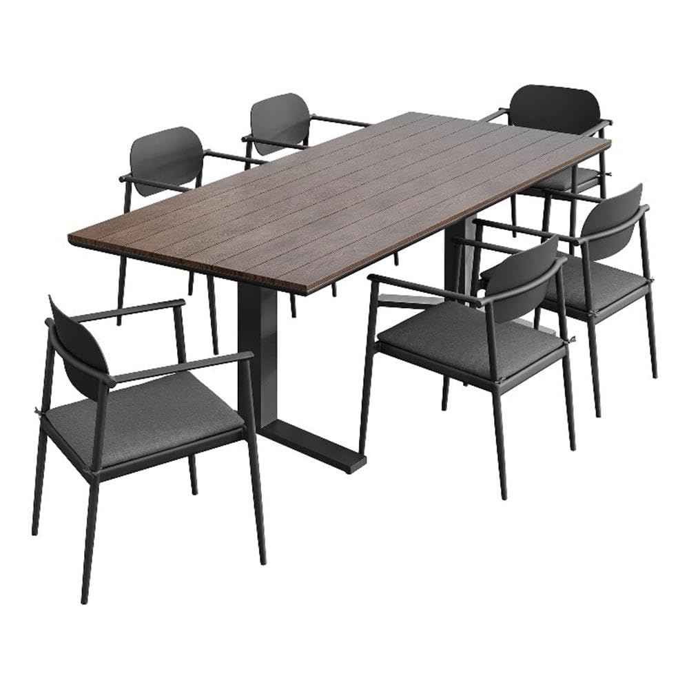 Modway Aero 7-Piece Outdoor Patio Aluminum Dining Set