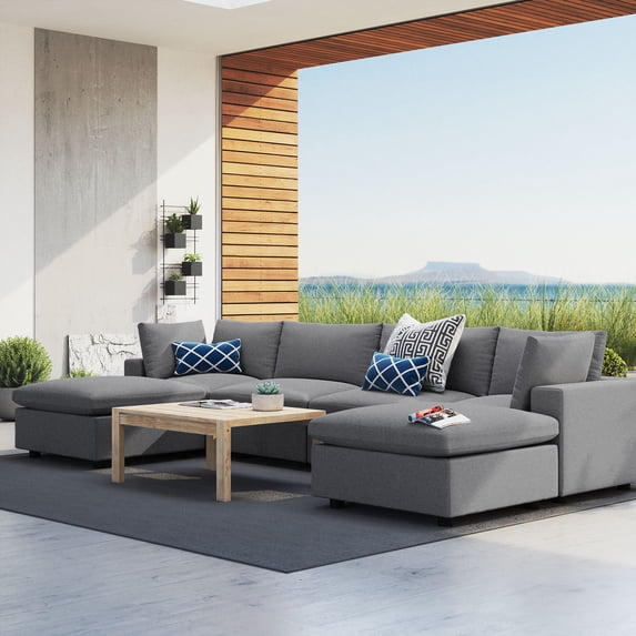 Modway Commix 5-Piece Outdoor Patio Sectional Sofa