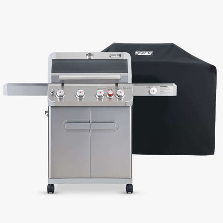 Monument Grills 4-Burner Propane Gas Grill with Side Burner