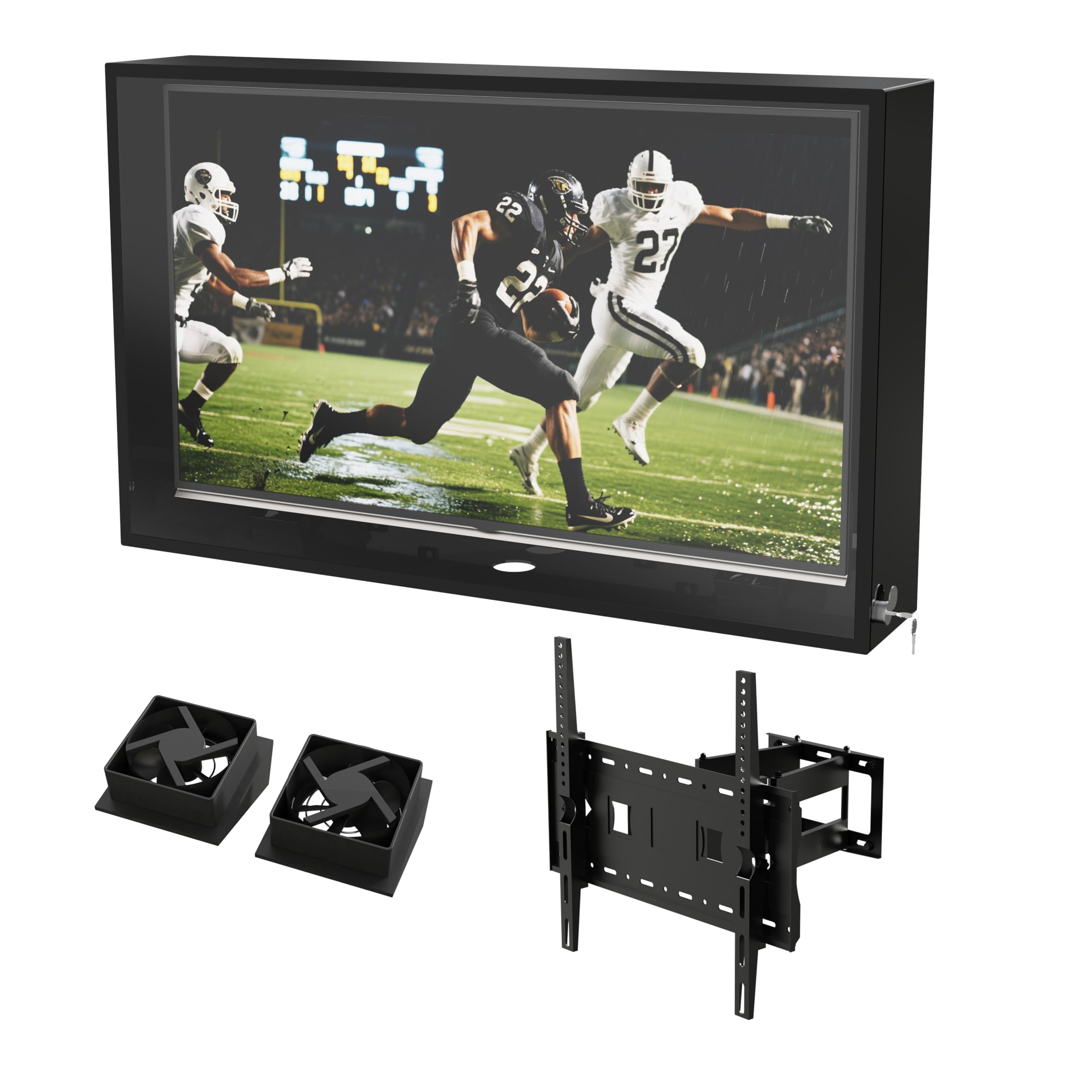Mount-It! Weatherproof Outdoor TV Cover with Lock