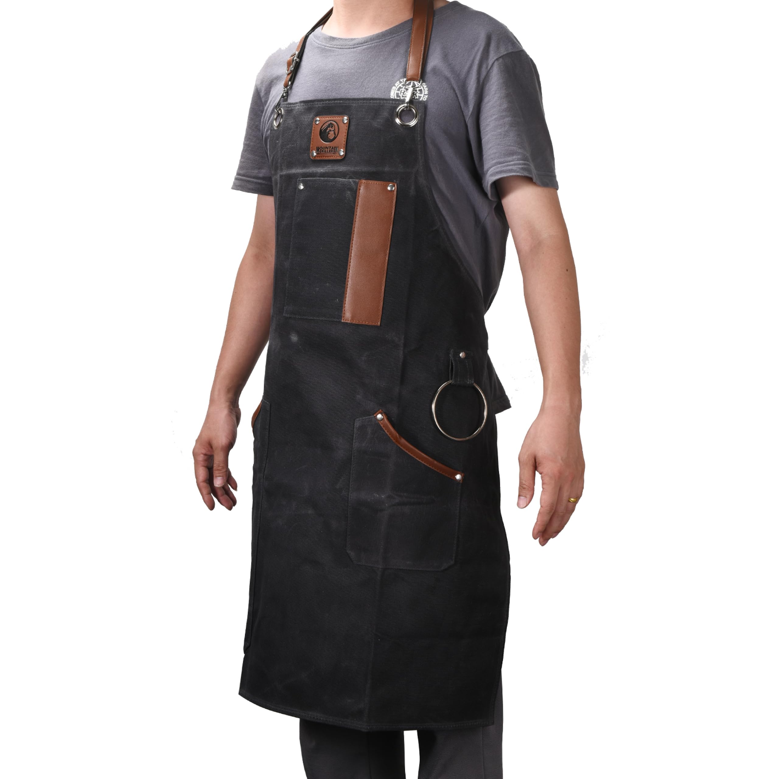 Mountain Grillers Heavy Duty Waxed Canvas Apron for Men