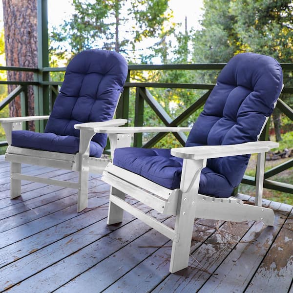 Mozaic Company AZCS011 Sunbrella Canvas Navy Adirondack Chair Cushion