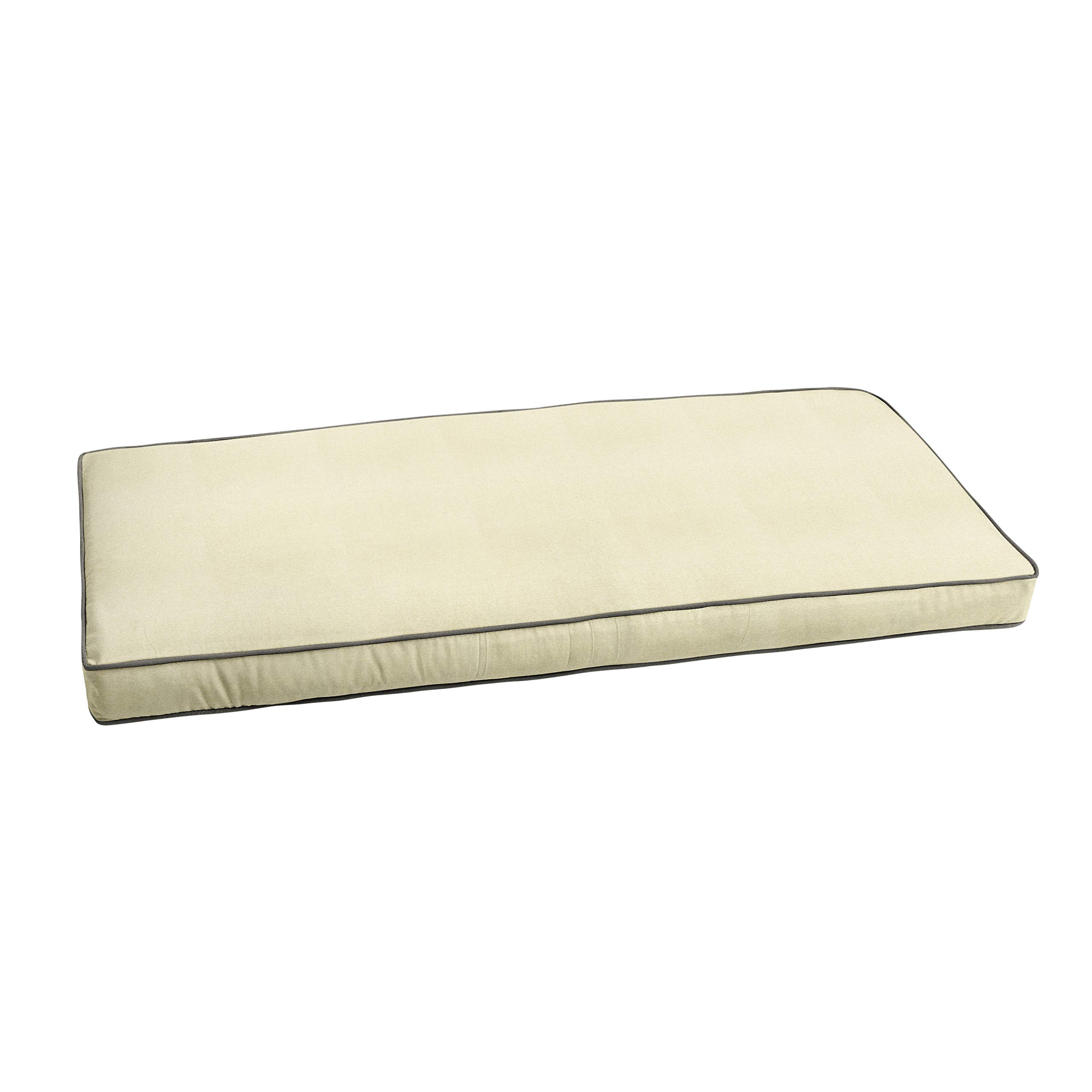 Mozaic Company Sunbrella Canvas Natural Outdoor Bench Cushion