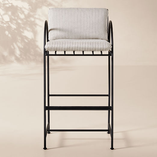Mozaic Sunbrella Canvas Indoor/Outdoor Bar Stool Cushion