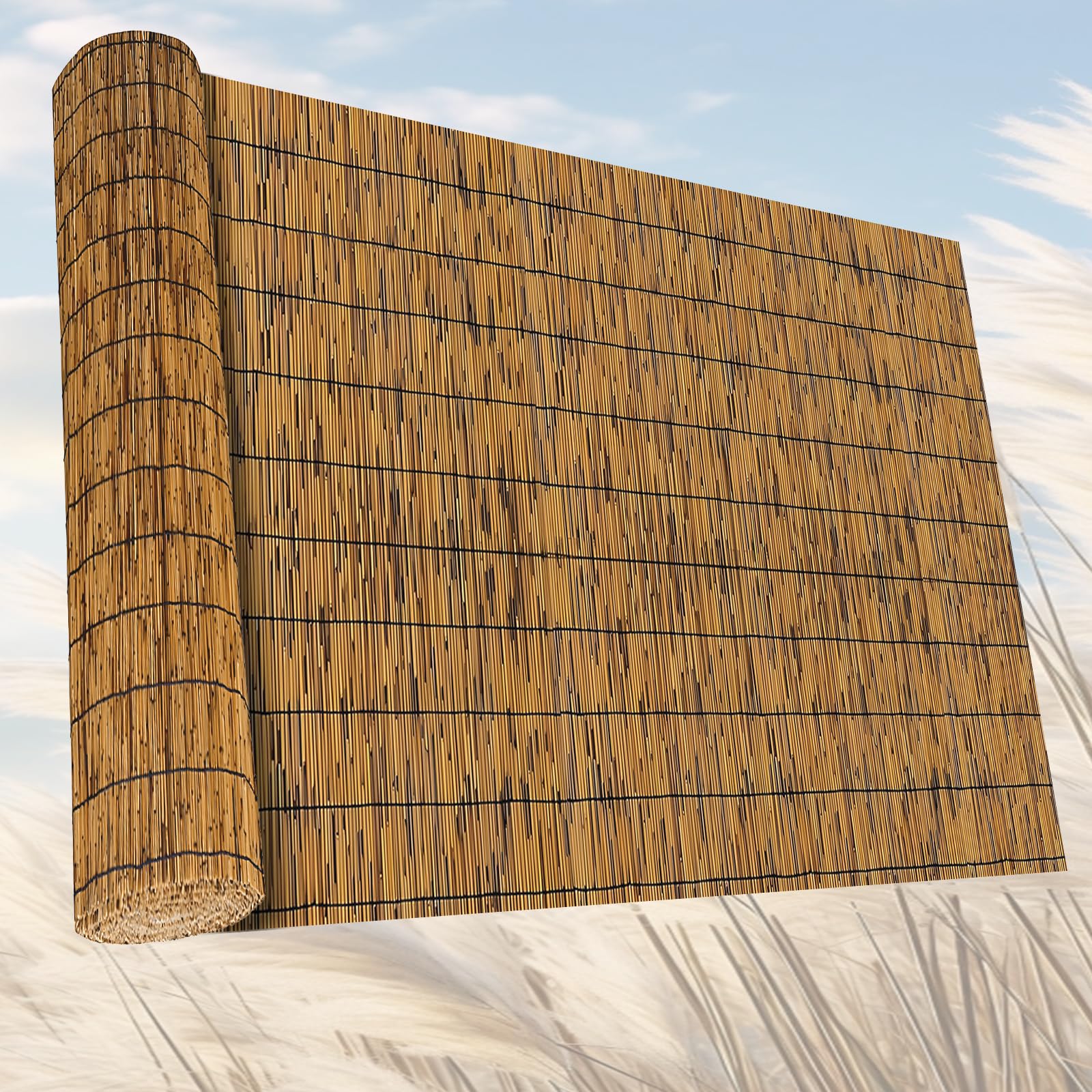 Naturalyou Natural Reed Grass Privacy Screen Fence 13x5ft