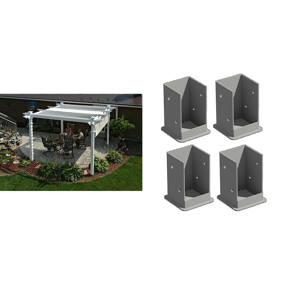 New England Arbors Bordeaux Vinyl Pergola Kit