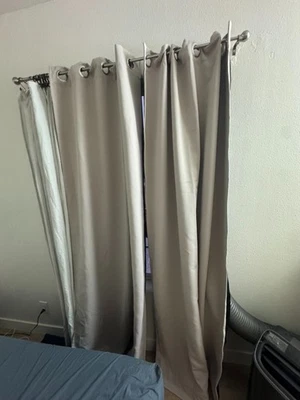 NICETOWN Outdoor Sheer Curtain Panels, 2 Panels, 52x84