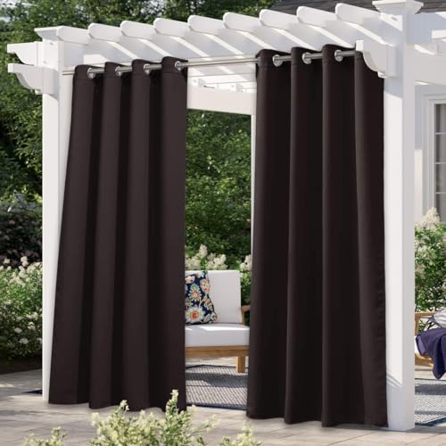 NICETOWN Outdoor Waterproof Curtain Panels 52x84 Inch (2 Panels)