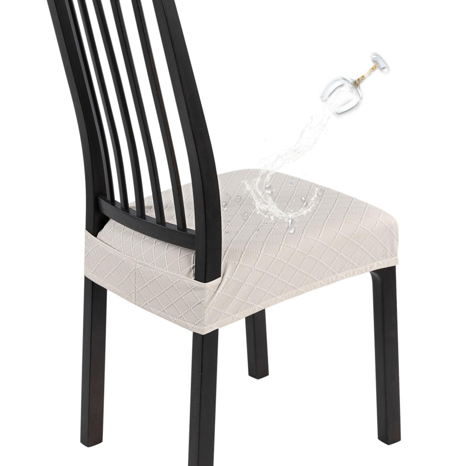 NICETOWN Stretch Dining Chair Seat Covers, Set of 4