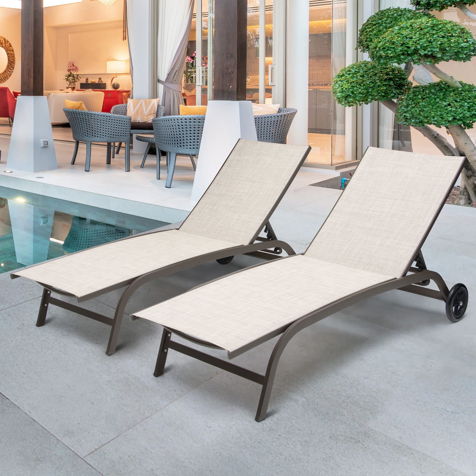 Novogratz Outdoor Peyton Chaise Lounge