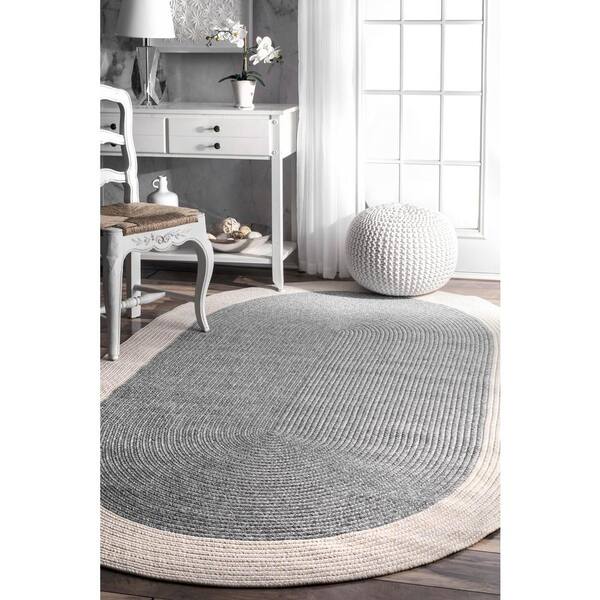 nuLOOM Gris Braided Indoor/Outdoor Area Rug