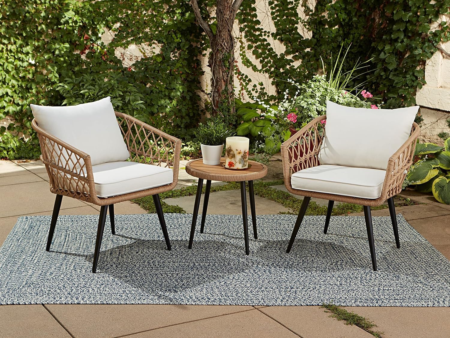 Oakland Living Acacia Wood 5-Piece Outdoor Chat Set