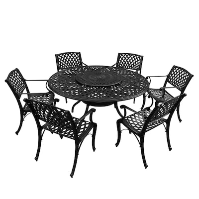 Oakland Living Aspen 7-Piece Cast Aluminum Patio Dining Set