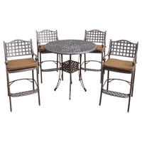Oakland Living Elite 7-Piece Cast Aluminum Bar Height Dining Set