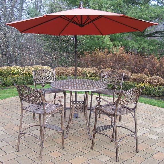 Oakland Living Elite Cast Iron 5-Piece Dining Set