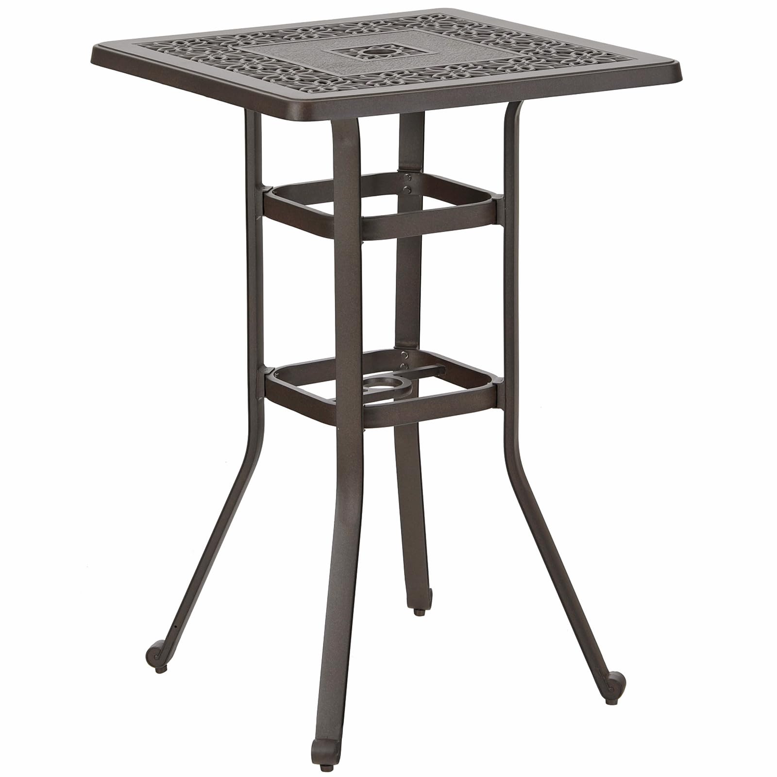 Oakland Living Mississippi 42" Square Cast Aluminum Bar Height Table