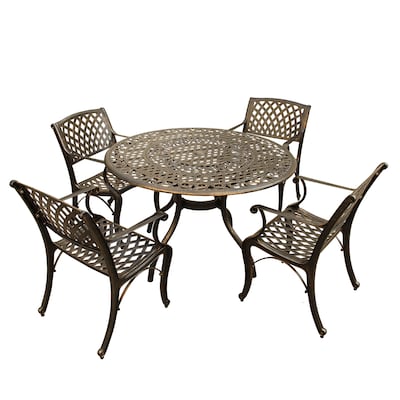 Oakland Living Renaissance 4-Piece Cast Aluminum Patio Seating Set