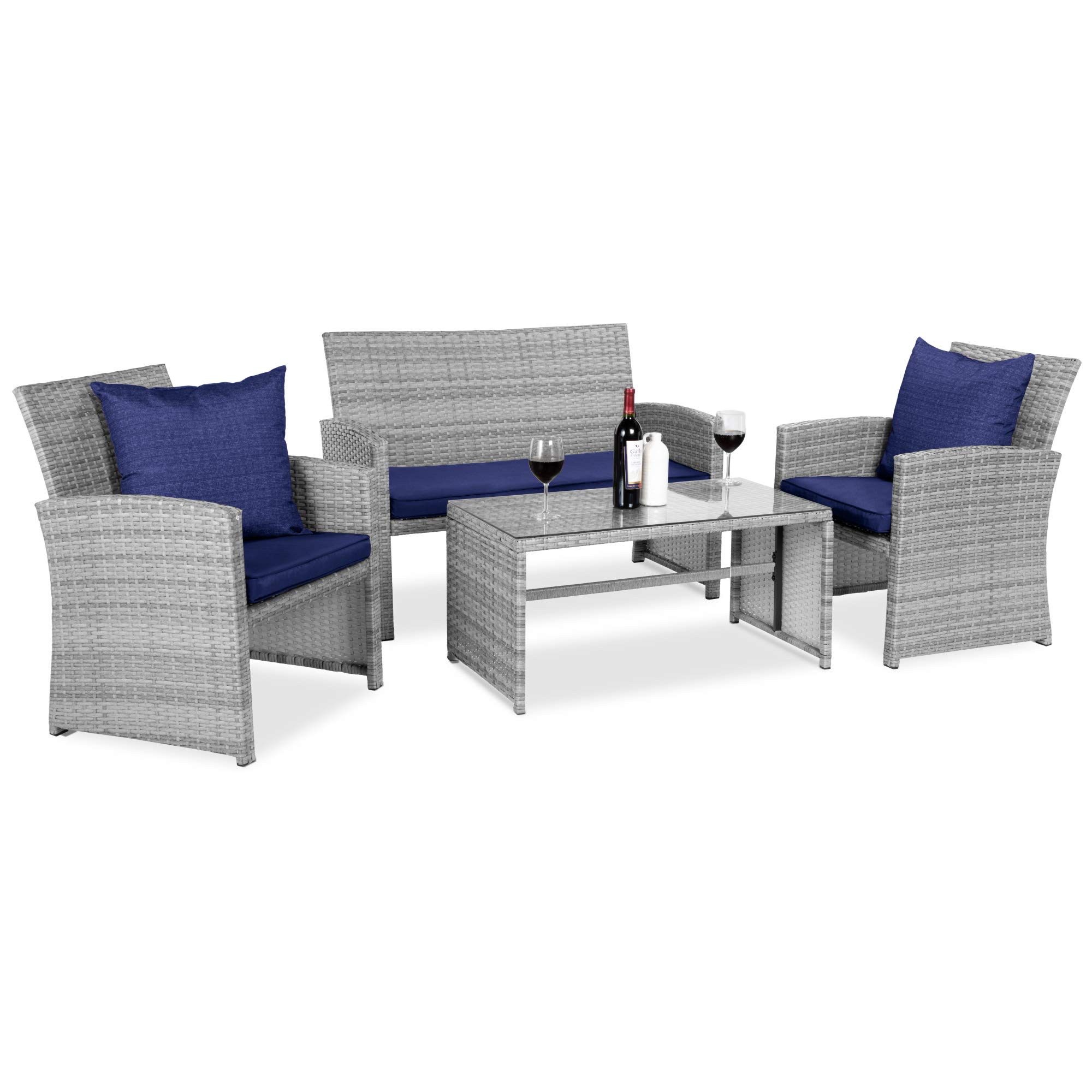 OC Orange Casual 7-Piece Outdoor Wicker Dining Set