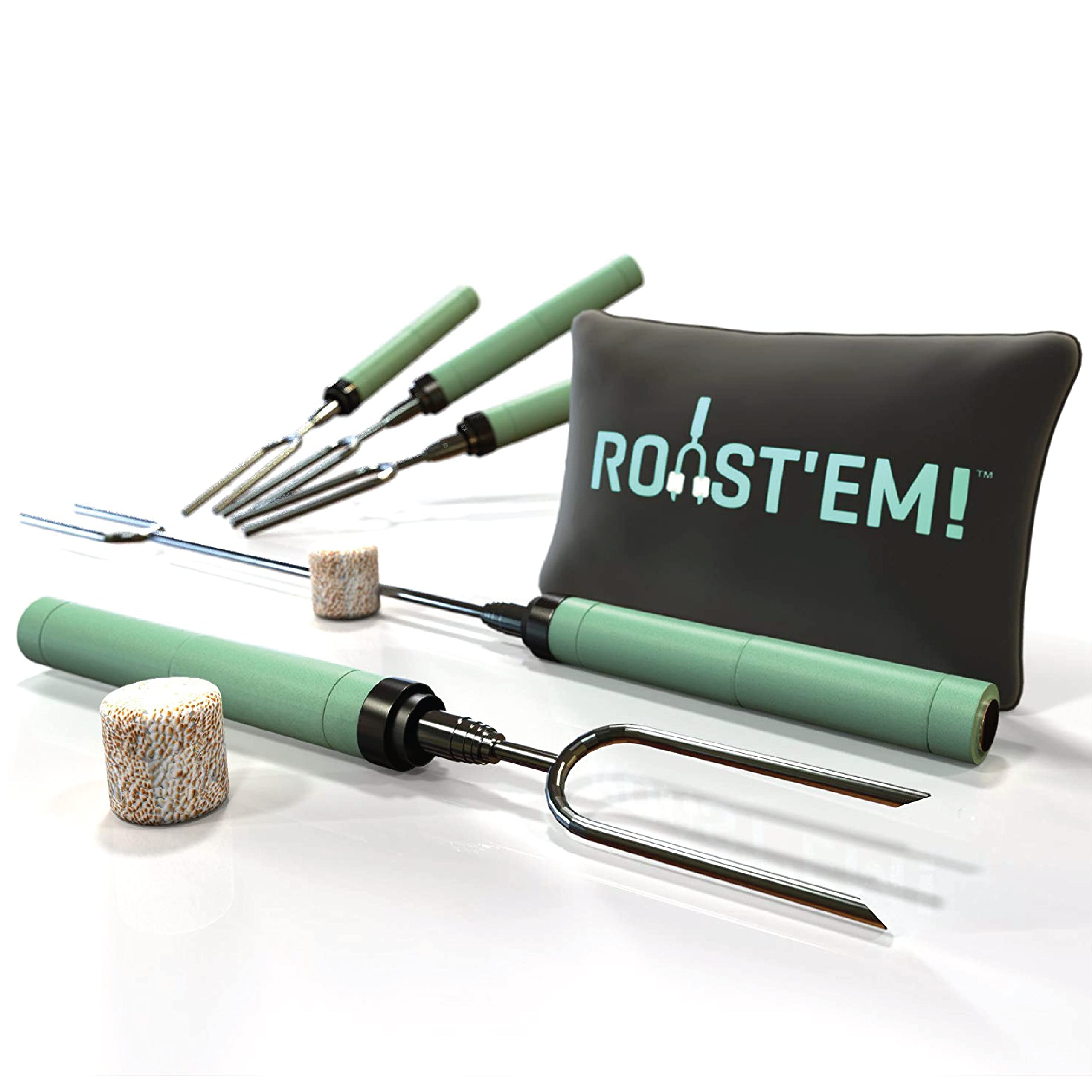 Outset Campfire Extendable Fork Set, Set of 4