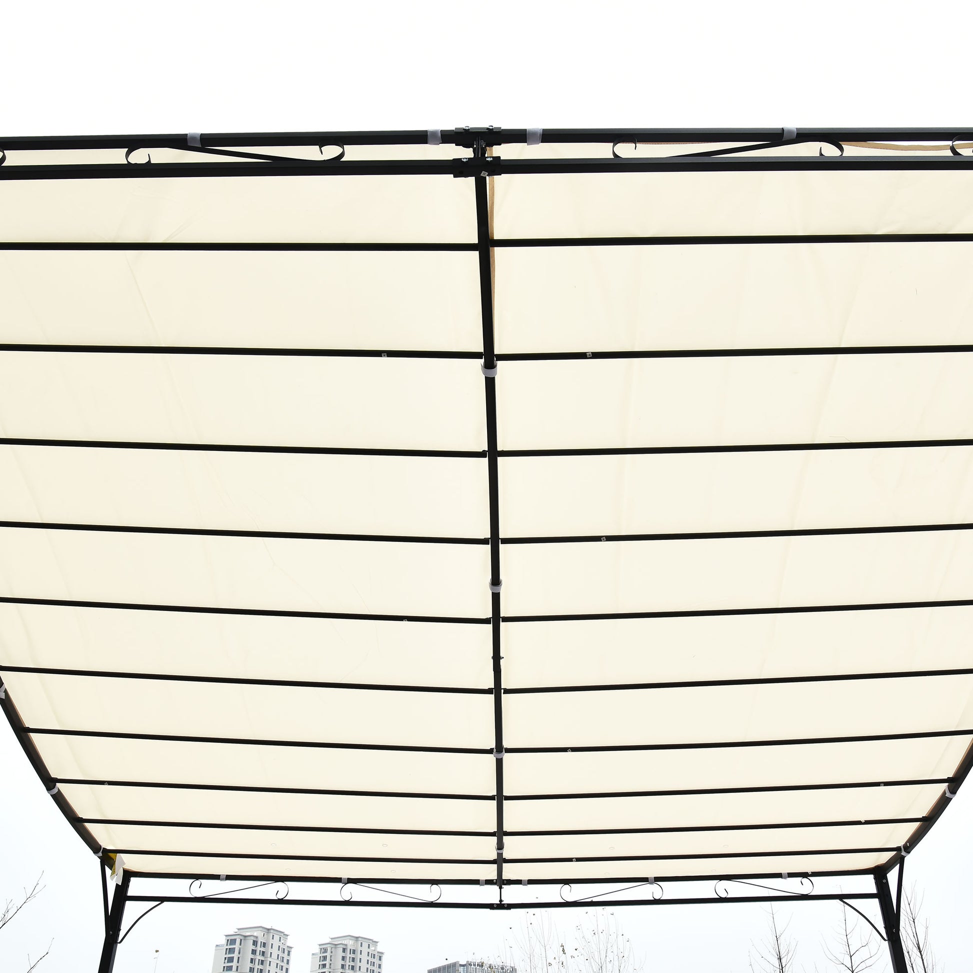 Outsunny 10 ft. x 13 ft. Outdoor Steel Pergola with Canopy