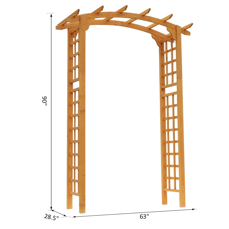 Outsunny 10x13 ft Wood Outdoor Pergola Garden Arbor