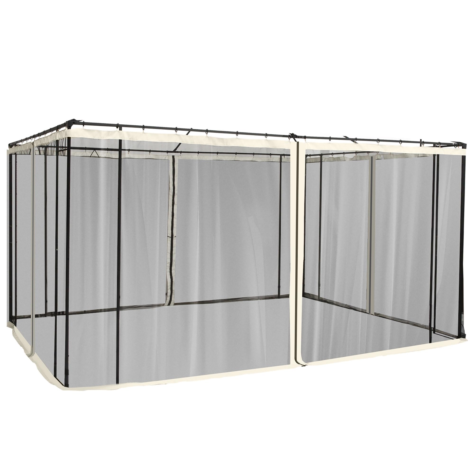 Outsunny 12x12 Patio Gazebo with Mosquito Netting