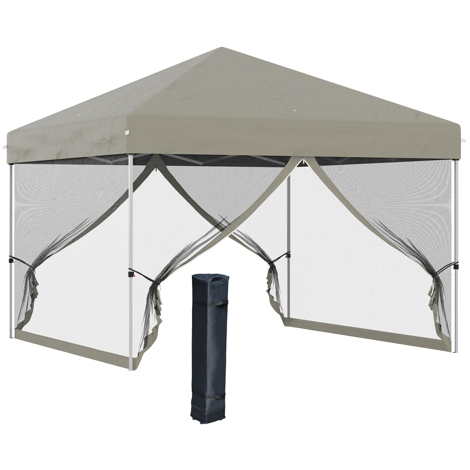 Outsunny 13x13 Outdoor Screen House Room with Roll-Up Sidewalls