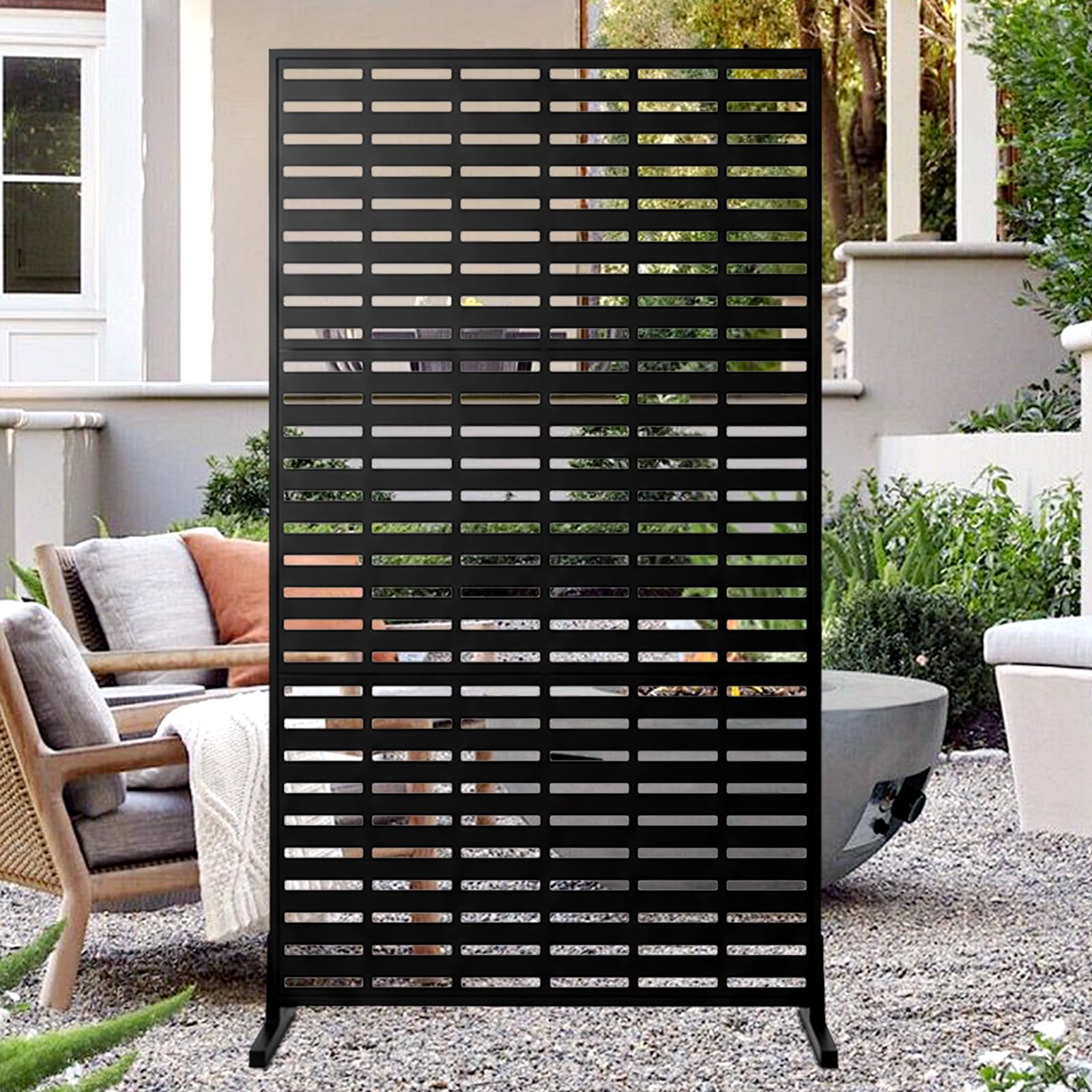 Outsunny 4-Panel Outdoor Privacy Screen Fence