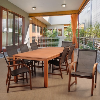 Outsunny 5-Piece Eucalyptus Wood Patio Dining Set