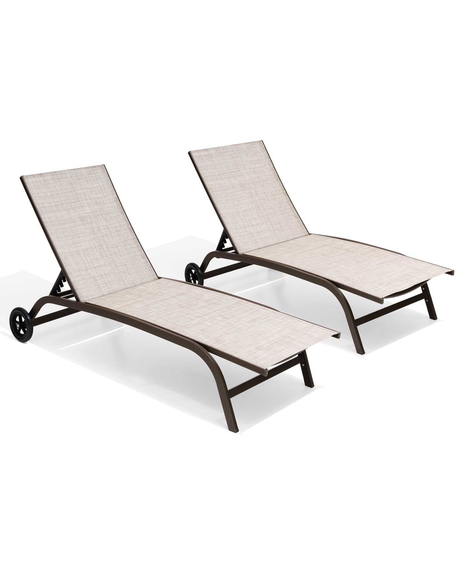 Outsunny 5-Position Adjustable Outdoor Sling Chaise Lounge