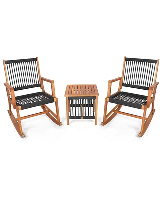Outsunny 7-Piece Acacia Wood Outdoor Dining Table Set