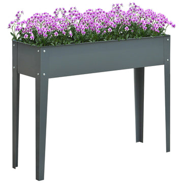 Outsunny Elevated Raised Garden Bed Planter Box with Steel Legs